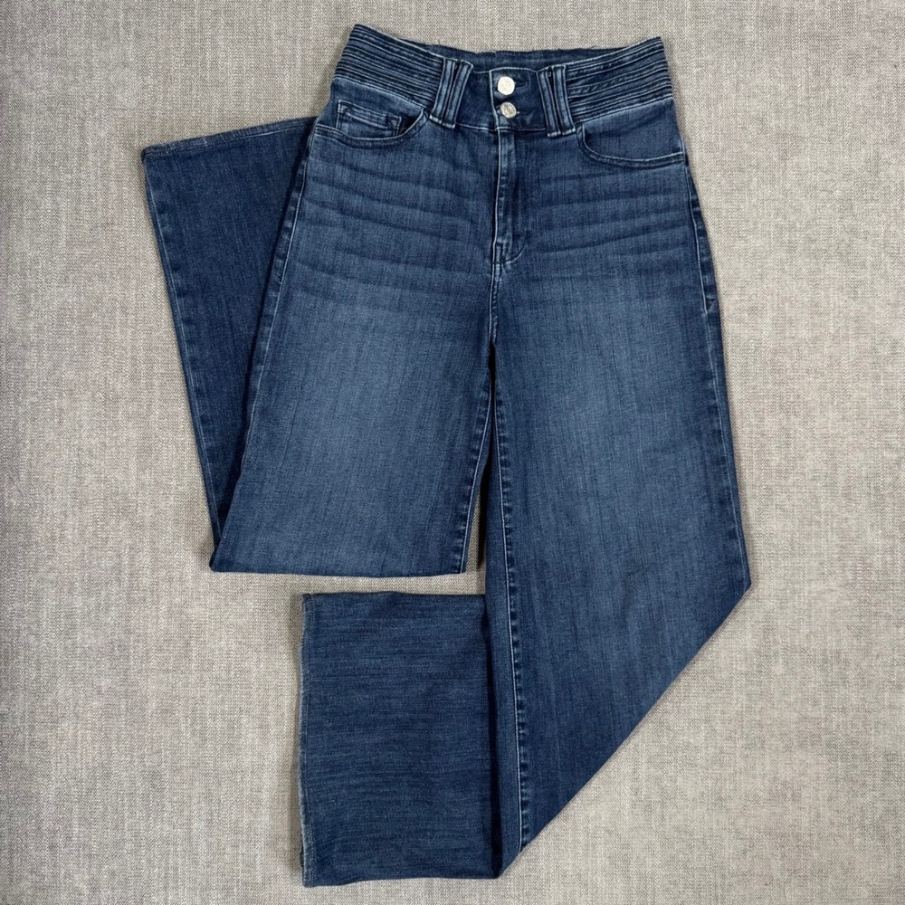 Frame Denim Indigo High-Rise Flare Jeans